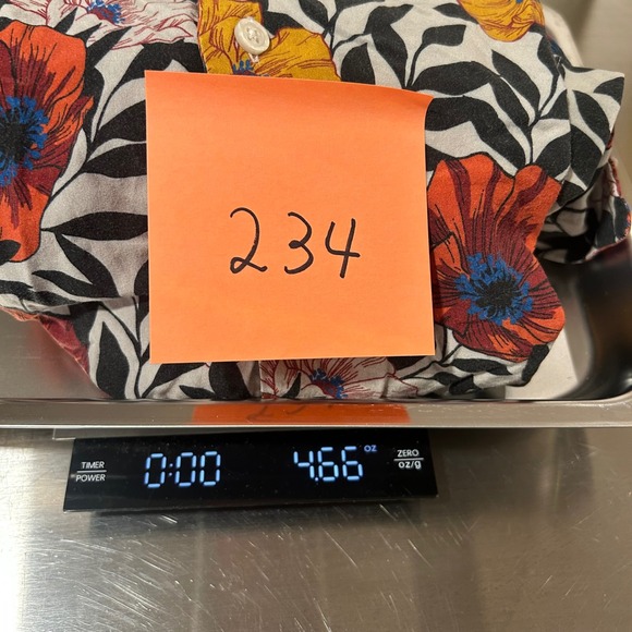 Zara Man Floral Button Down Shirt Womens Medium Multicolor Short Sleeve Poppy - Picture 6 of 6